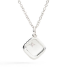 Silver & White Diamond Signet Charm