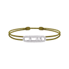 Messika CARE(S) Khaki Cord Pavé Bracelet White Gold Diamond Bracelet