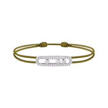  Bracelet cordon kaki pavé Messika Care(s) Bracelet Diamant Or Blanc