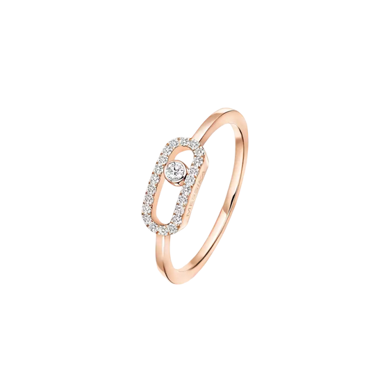 Move Uno Pink Gold Diamond Ring