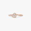 Pink Gold Diamond Ring Joy Cœur 0.15-carat Diamond Pavé