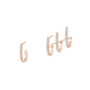 Multi-Créoles Gatsby Pink Gold Diamond Earrings