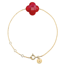  Bracelet, Red Quartz, Yellow Gold