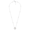 Collier, Nacre Blanche, Diamants, Or Blanc
