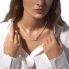 Move Link half pavé chain necklace