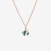 Pendentif Poisson-ange Or Rose & Émail