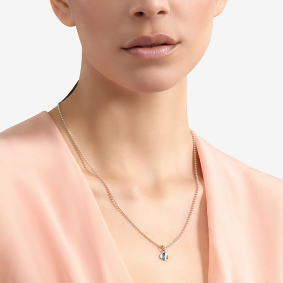 Pendentif Poisson-ange Or Rose & Émail