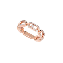  Bague pavée Move Link Bague Diamant Or Rose