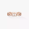 Bague Move Link pavée Bague pavée diamant en or rose Move Link