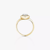 Fiery ring, large model Fiery diamond ring in yellow gold
