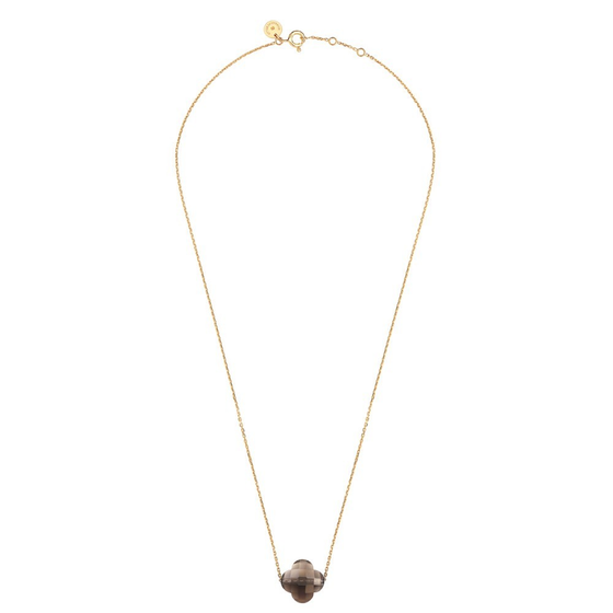 Necklace, Smokey Quartz, Yellow Gold