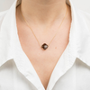 Collier, Quartz Fume, Or Jaune