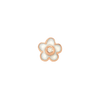 Rose Gold Enamel & Diamond Flower Earring