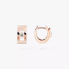 Move Noa hoop earrings Move Noa hoop earrings in 18-karat rose gold with two brilliant-cut moving diamonds.