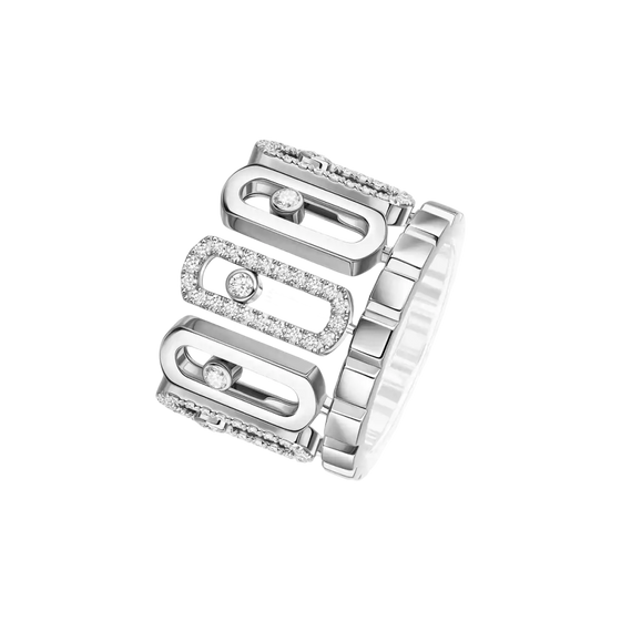 Move Iconica Bague Diamant Or Blanc