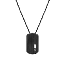  Move Titanium Black LM Pendant Necklace Black Titanium Diamond Necklace