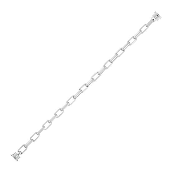 18k white gold link bracelet