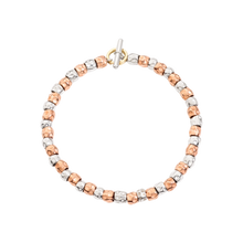  Silver & Rose Gold Granelli Bracelet