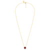 Necklace, Mini Red Quartz, Diamonds, Yellow Gold