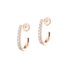 Gatsby hoop earrings, small model Pink gold diamond hoop earrings Gatsby XS