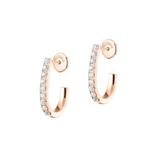  Gatsby XS Hoop Pink Gold Diamond Earrings