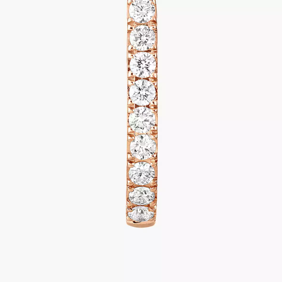 Gatsby XS Hoop Pink Gold Diamond Earrings