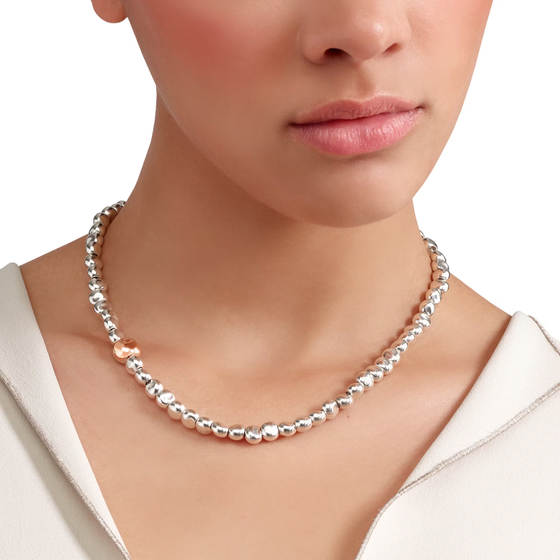 Pepita Necklace Silver & Rose Gold