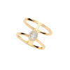 Glam'Azone ring Yellow gold diamond ring Glam'Azone 2 rows