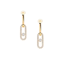  Move Link Yellow Gold Diamond Earrings