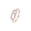 Move Uno Pavé LM Pink Gold Diamond Ring