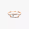 Move Uno Pavé LM Pink Gold Diamond Ring