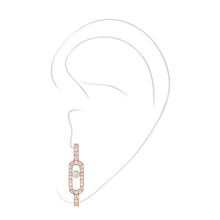  Move Uno Pavé Mono Earring Pink Gold Diamond Earrings