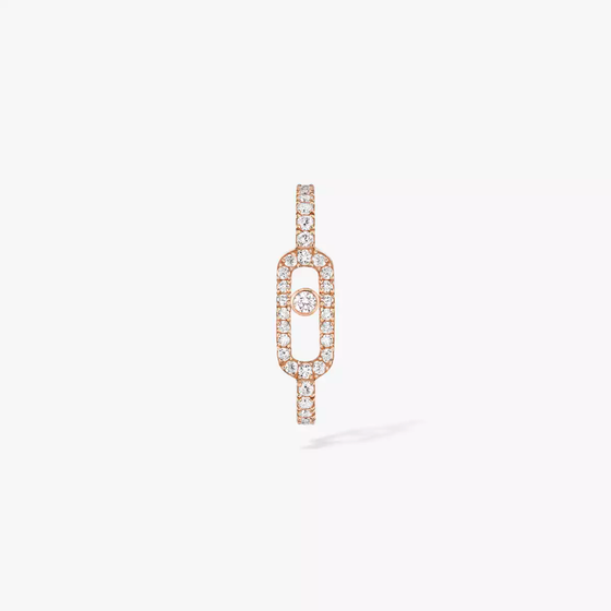 Move Uno Pavé Mono Earring Pink Gold Diamond Earrings