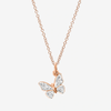 Rose Gold & White Diamond Butterfly Charm