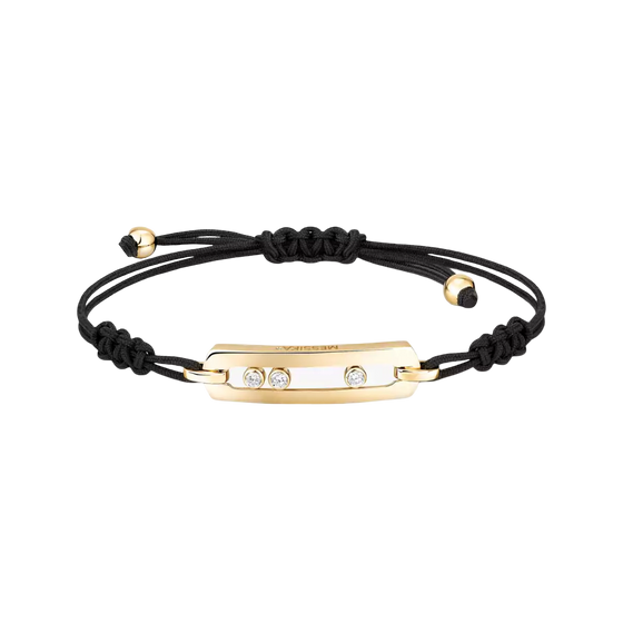 Move Cord L Yellow Gold Diamond Bracelet