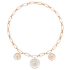 Lucky Move Charms Choker Pink Gold Diamond Necklace
