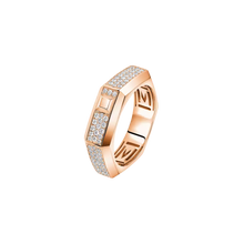  Moderniste pavé MM Pink Gold Diamond Ring