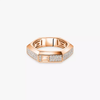 Moderniste pavé ring, medium model Moderniste pink gold diamond ring