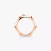 Moderniste pavé ring, medium model Moderniste pink gold diamond ring