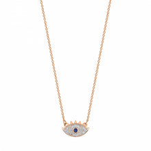 Rose gold necklace diamonds blue saphir