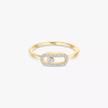 Move Uno half pavé ring