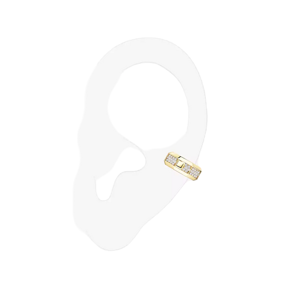 Moderniste middle clip earring Yellow Gold Diamond Earrings