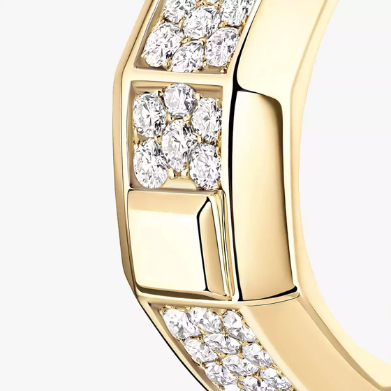 Moderniste middle clip earring Yellow Gold Diamond Earrings