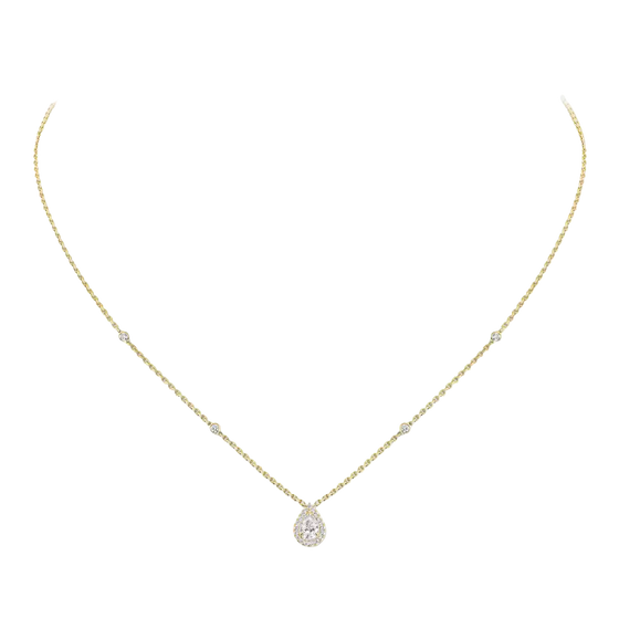 Joy 0,25ct Collier Diamant Or Jaune