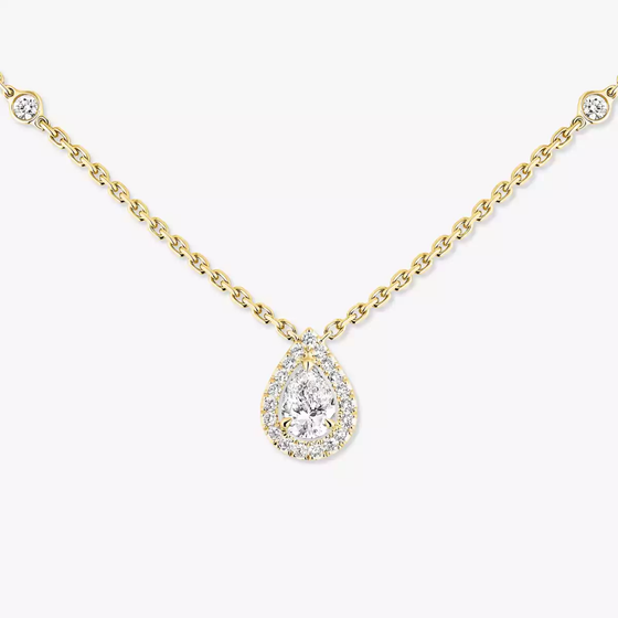 Joy 0,25ct Collier Diamant Or Jaune