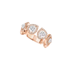 Alliance multi Joy cœur Bague Diamant Or Rose