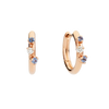 Rose Gold, Sapphire & Diamond Hoop Earrings