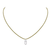 Messika Care(s) khaki cord pavé necklace White Gold Diamond Necklace