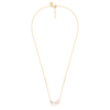 Necklace, Pink Quartz, Mother Of Pearl, Diamonds, Yellow Gold