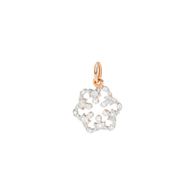  Rose Gold & White Diamond Snowflake Charm